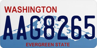 WA license plate AAG8265