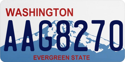 WA license plate AAG8270