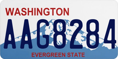 WA license plate AAG8284