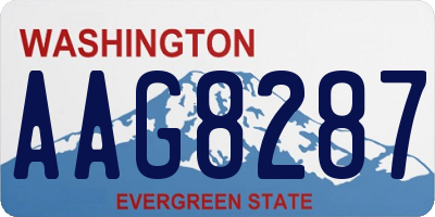 WA license plate AAG8287
