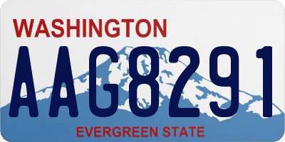 WA license plate AAG8291