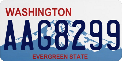 WA license plate AAG8299