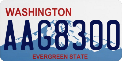 WA license plate AAG8300