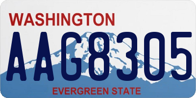 WA license plate AAG8305