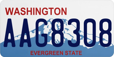 WA license plate AAG8308