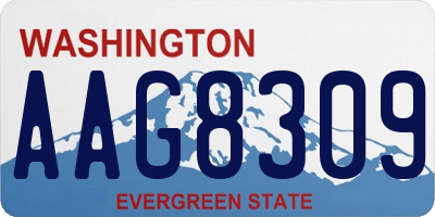 WA license plate AAG8309