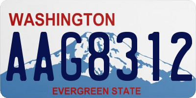 WA license plate AAG8312
