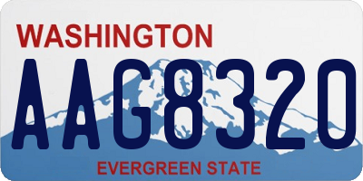 WA license plate AAG8320