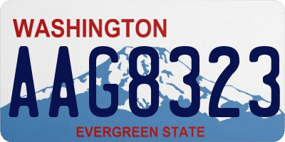 WA license plate AAG8323
