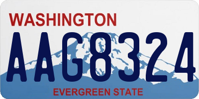 WA license plate AAG8324