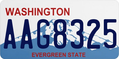 WA license plate AAG8325