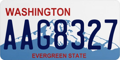 WA license plate AAG8327