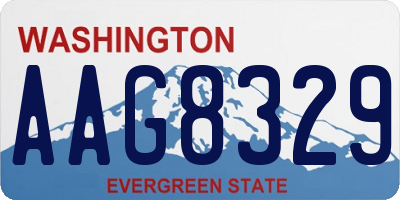 WA license plate AAG8329