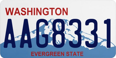 WA license plate AAG8331
