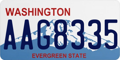 WA license plate AAG8335