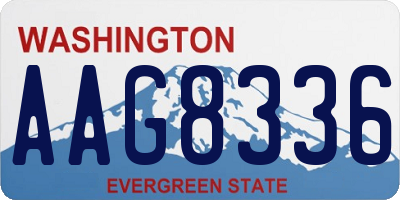 WA license plate AAG8336
