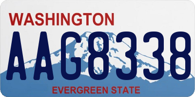 WA license plate AAG8338