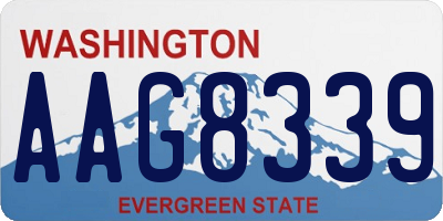 WA license plate AAG8339