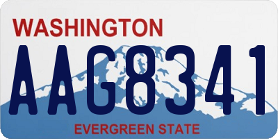 WA license plate AAG8341