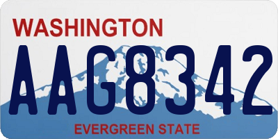 WA license plate AAG8342