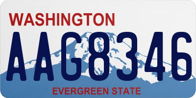 WA license plate AAG8346