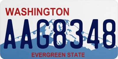 WA license plate AAG8348