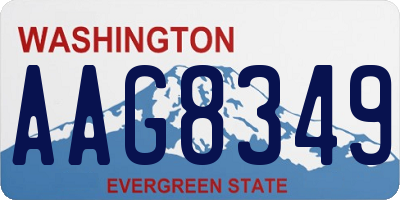 WA license plate AAG8349