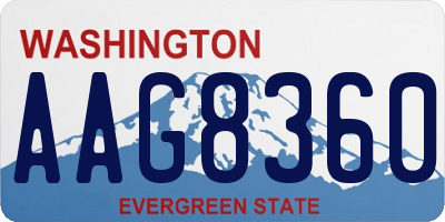 WA license plate AAG8360