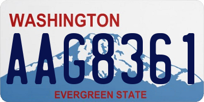 WA license plate AAG8361