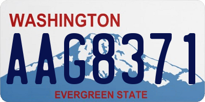 WA license plate AAG8371