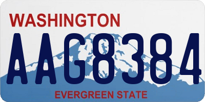 WA license plate AAG8384