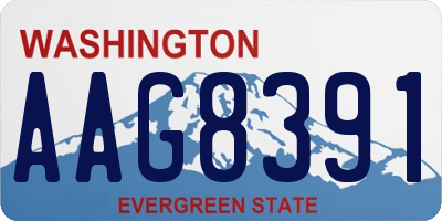 WA license plate AAG8391