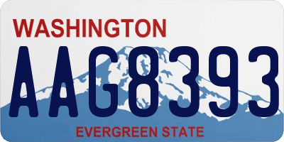 WA license plate AAG8393