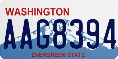 WA license plate AAG8394