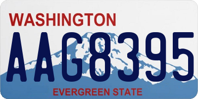 WA license plate AAG8395