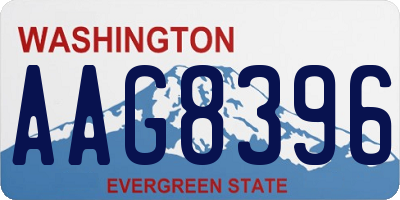 WA license plate AAG8396