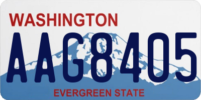 WA license plate AAG8405