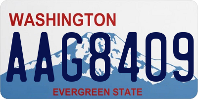WA license plate AAG8409