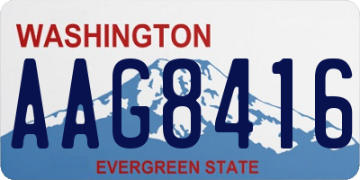 WA license plate AAG8416