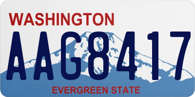 WA license plate AAG8417