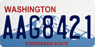 WA license plate AAG8421
