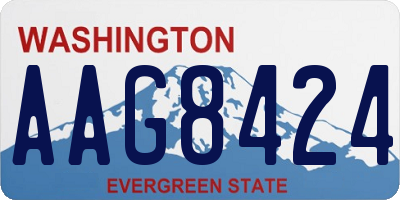 WA license plate AAG8424