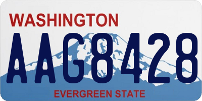 WA license plate AAG8428