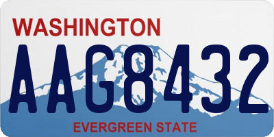 WA license plate AAG8432