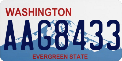 WA license plate AAG8433