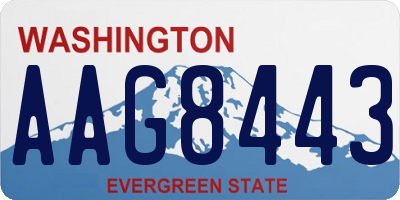 WA license plate AAG8443