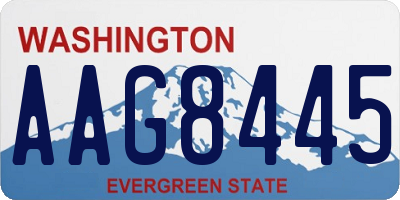 WA license plate AAG8445