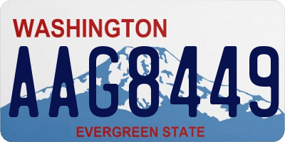 WA license plate AAG8449