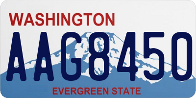 WA license plate AAG8450