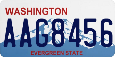 WA license plate AAG8456